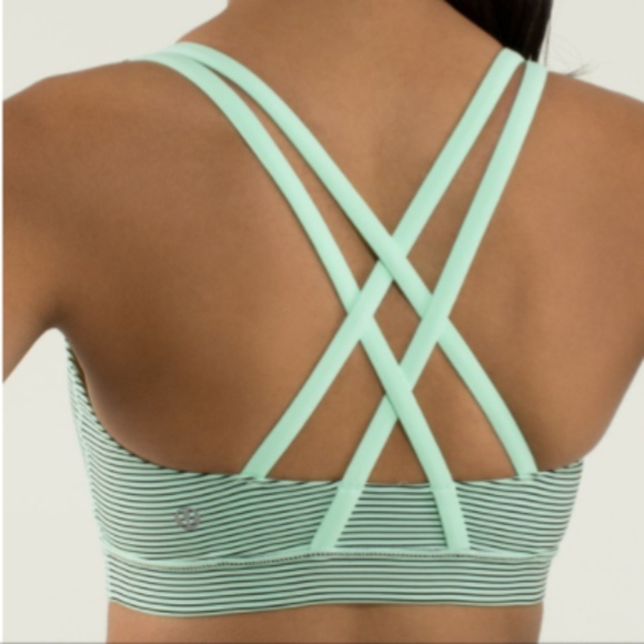 lululemon athletica Other - Lululemon Mint Green Hyper Stripe Sport Bra